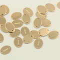 1/20 14K Stamped Jewelry Finding Pure Gold Filled 7.3*5.5mm Oval  Connector With Double Holes DIY Bracelet Making Accessories