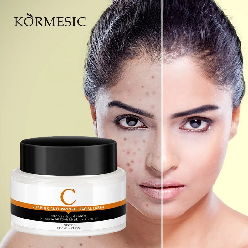 OEM Hot Sales Private Label KORMESIC VITAMIN C ANTI-WRINKLE FACIAL CREAM Enhances Natural Radiant for Face Care