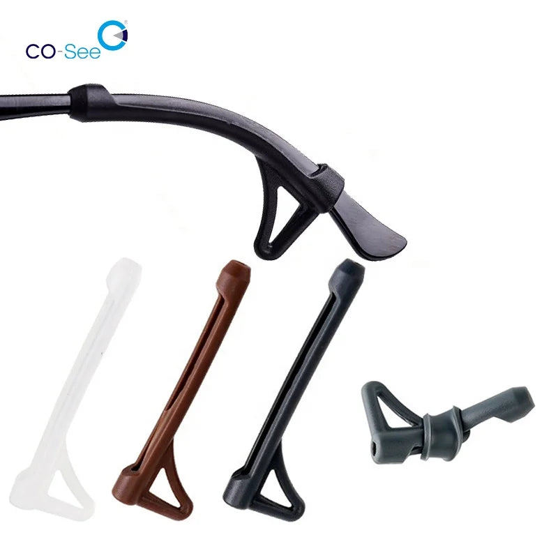 Glasses Temple Leg Ear Hooks Silicone Anti Slip Sleeve Tube Acetate Frame Grips MegaBDM