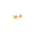 CANNER S925 Sterling Silver Fashion Ins Retro Mini Cute Snake Piercing Thread Stud Earrings