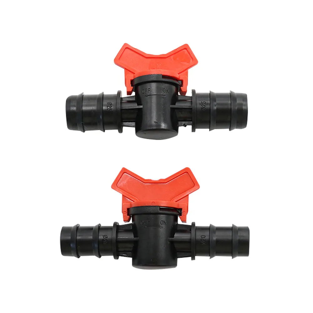 Barbed Valve Garden Hose Waterstop Connector Mini Irrigation Valve for ID 16/20mm Hose Drip Irrigation Water Valve
