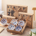 Bohemia Style Ceramic Tableware Utensil Set Gift Box Can Be Customized LOGO