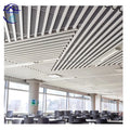 Construction Building Materials Ceiling Decoration Wood Finish Aluminum Beam Baffle Ceiling Aluminum Baffle Ceilings