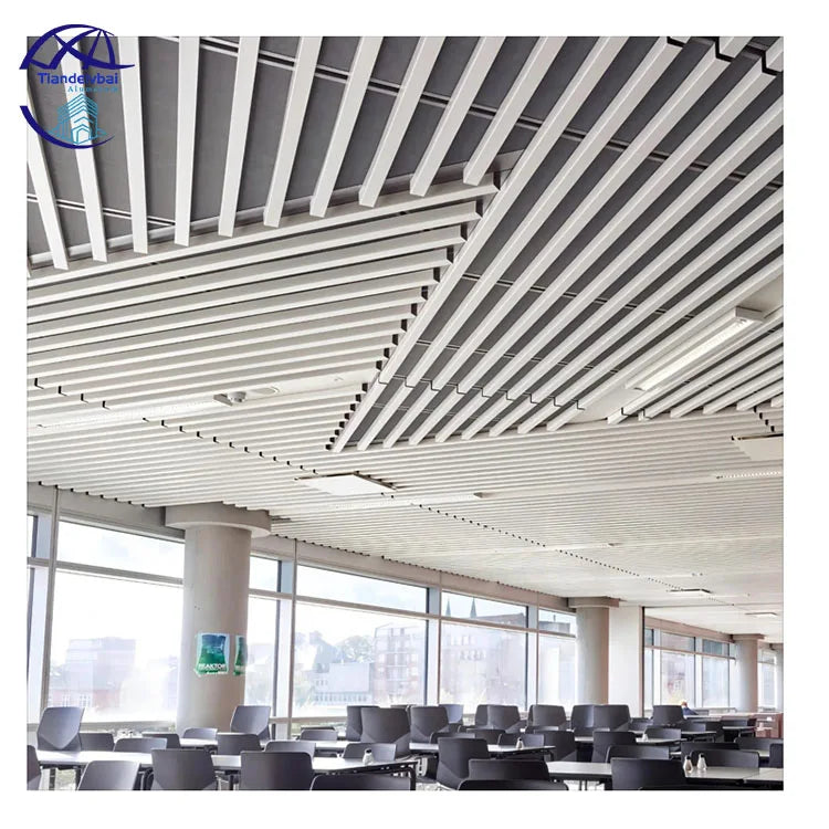 Construction Building Materials Ceiling Decoration Wood Finish Aluminum Beam Baffle Ceiling Aluminum Baffle Ceilings