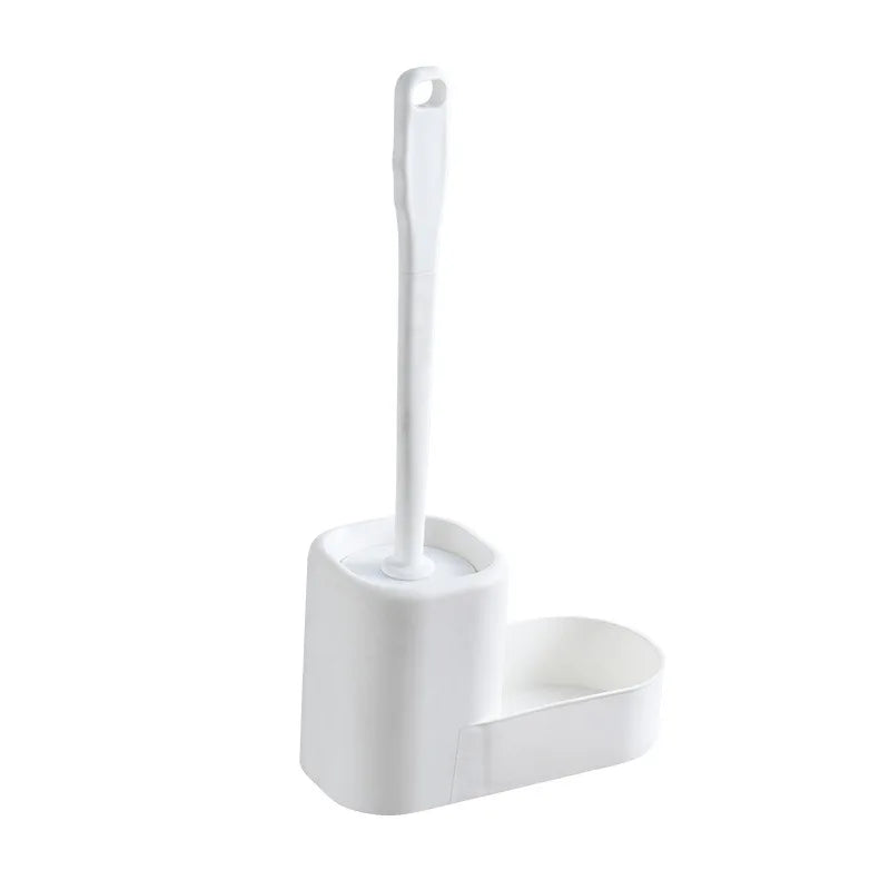 Factory Supply Modern Home Hygienic White Bathroom Toilet Cleaning Brush Set Durable Stainless Steel Cup Holder 3-Year Warranty