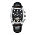 Leather Men's Square Mechanical Automatic Watch Business Automatic Men's Quartz Mechanical Watch