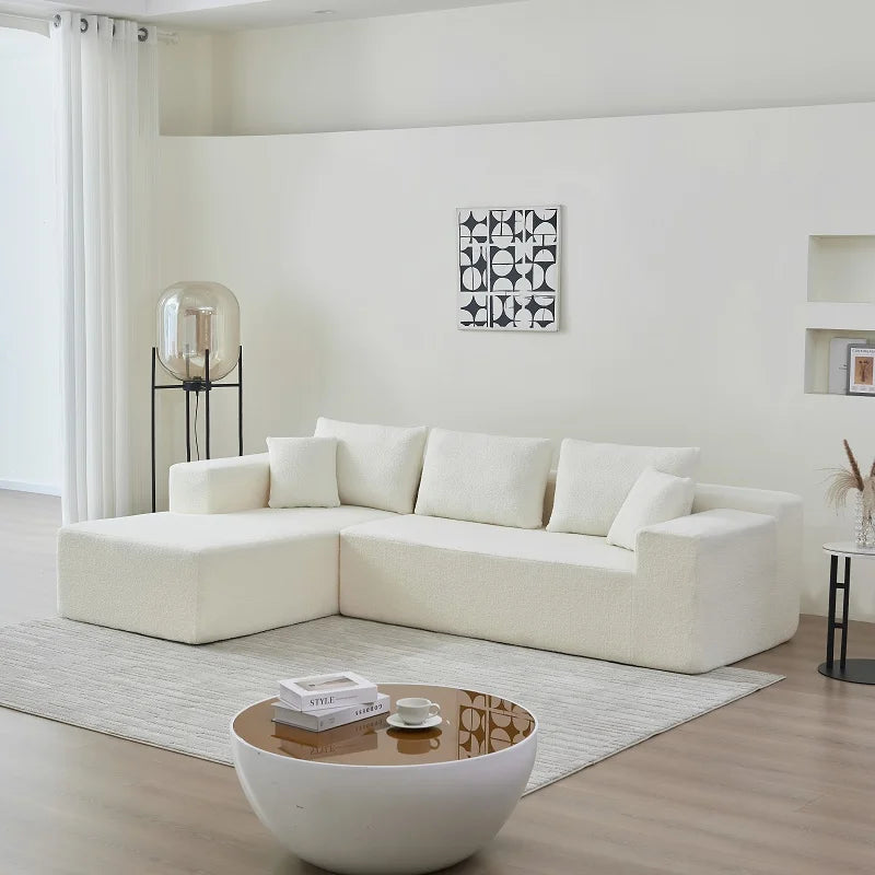American Free Shipping Modern 7-Seat Free-Compressed Fabric Modular Set 7-Seat Sectional Sofa for Hotel Villa Living Room Sponge