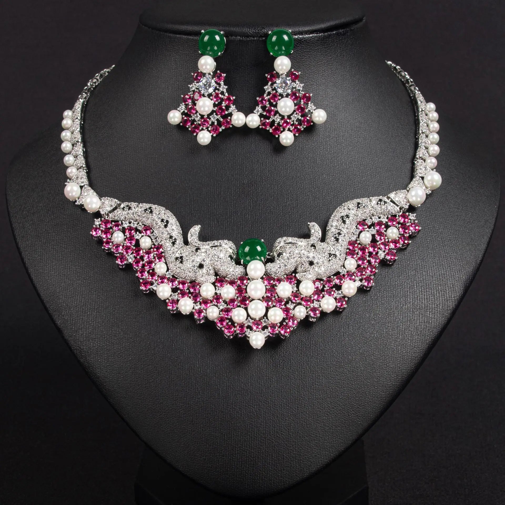 Luxury Middle East Jewelry Set Dubai Wedding Chocker Bridal Accessories Wedding Jewelry Sets