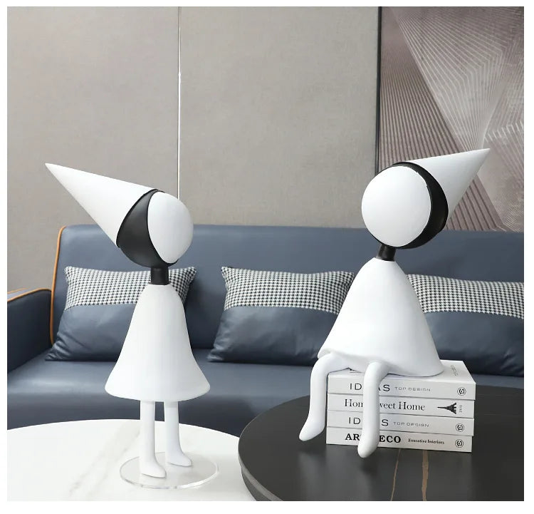 Pointed Cartoon Ida Crow Character Ornament Resin Cartoon Sculpture Decoration Home Decoration Crafts