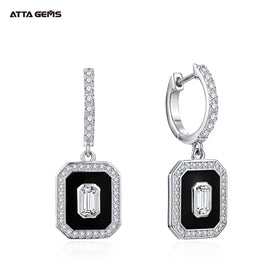 Fine Jewelry D Color VVS Clarify Moissanite Gemstones 18k Gold Plated Earrings Ring 925 Sterling Silver High Quality Gift