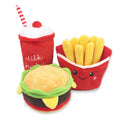 Wholesale Eco-Friendly Cute Fast Food Hamburg Soft Dog Toy Durable Plush Pet Squeaky Toy High Quality at Cheap Price