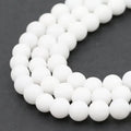 Wholesale Loose Round Gemstone 6mm 8mm 10mm12mm  White Ceramic Matte Stone Beads for Jewelry Making