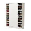 Wooden Panel Shoe Rack Cabinet Modern Design Sliding Door Durable Stylish Easy Assemble Living Room Villa Apartment Home Hotel