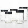 6OZ 24OZ Wide Mouth Straight Side Round Glass Jar with Lid