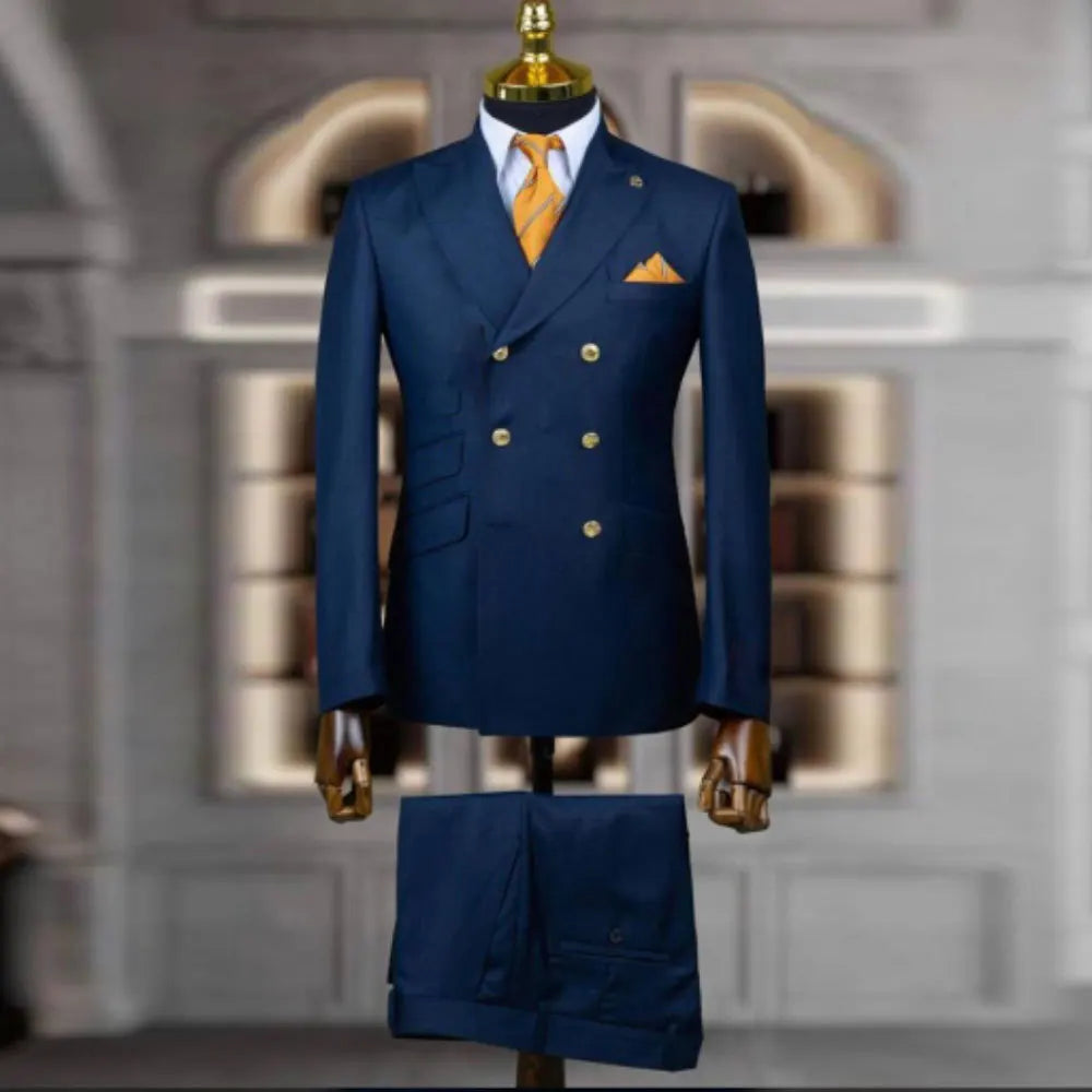 S3957R       2026 New Men's Suit Two -piece Customizable Business Suits Jeans Banquet Set