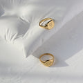 Customize Engrave logo Name Flower Rose Animal butterfly Signet Ring for Women