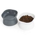 High-Legged Solid Plastic Cat Bowl Large Opening Eco-Friendly Indoor/Outdoor Travel Pet Food Utensils Classic Neck Guard Feeder