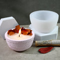 Diy Glue Mold Round Cement Pattern Norse Plaster Aromatherapy Candle Bowl Silica Gel Mold