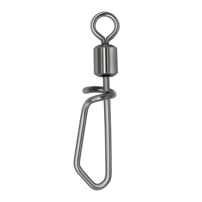 TAKEDO 2017 Rolling T Shape Snap  Fishing Hooked Snap Steel Swivel Clips Hook Connector Fishing Tackle Accessories