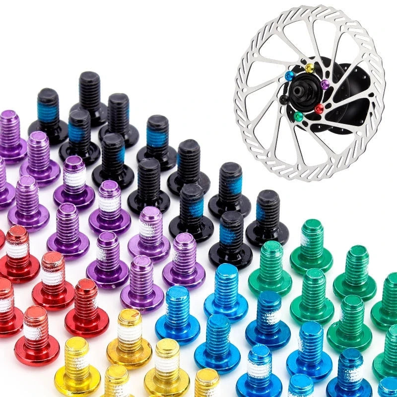 12pcs/Lot Stainless Steel T25 Torx M5*10 Disc Brake Rotor Bolt MTB Cycling Accessory Parts Tool Fixing Screw for Bicycle