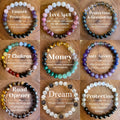 100 Models Natural Stone Healing Energy 7 Chakra Bracelet Attract Good Luck Money Health Tiger Eye Pearl Crystal Beaded Bracelet