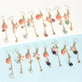 New Arrivals Healing Jewelry Rose Quartz Bead Earrings Crystal Pearl Starfish Earrings