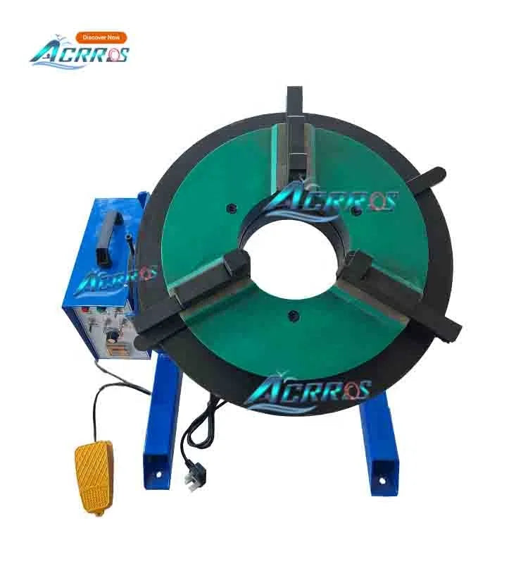 Automatic 170mm Hole Turntable Welding Positioner with 100KG-300KG Capacity 220V-110V New Condition 220V-110V Mig Welding Mode