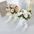 Hot Artificial Flower Bouquet for Wedding Artificial Rose Flower for Gift Silk Handheld Flower for Outdoors