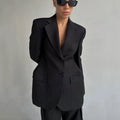 Formal Jackets for Women Blazers Ladies 2023 Autumn Notched Neck Suit Jacket Blazer Femme