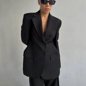 Formal Jackets for Women Blazers Ladies 2023 Autumn Notched Neck Suit Jacket Blazer Femme