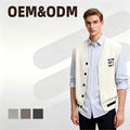 OEM High Quality Customized Winter Men's Cardigan Knitted Casual Coat Button Sweater