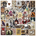 50 Pcs Gothic Style Graffiti PVC Environmentally Friendly Stickers for Skateboards Helmets Cupboards and Books