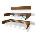 Wood Color Wall Mounted Metal Folding Clothes Drying Rack