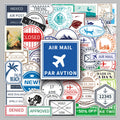 59PCS Origin Wholesale Excellent Quality Personality Trend Fun Vintage Postmark Stickers Mobile Phone case Scooter Wall Stickers