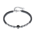 New Design 40mm Extension Chain Adjustable Bracelet With Anchor Hematite Chain Stainless Steel Mens Bracelets Luxury Jewelry