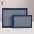JINSKY Luxury Metal Edge Ring Trays Gray Velvet Material Pendant Tray for Exhibiting Jewelry Jewelry Container