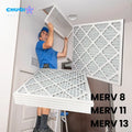 New Cardboard Paper Pleated Frame 20x20x1 MERV 8 Low Resistance HVAC AC Air Filter Replacement for Air Conditioner Furnace