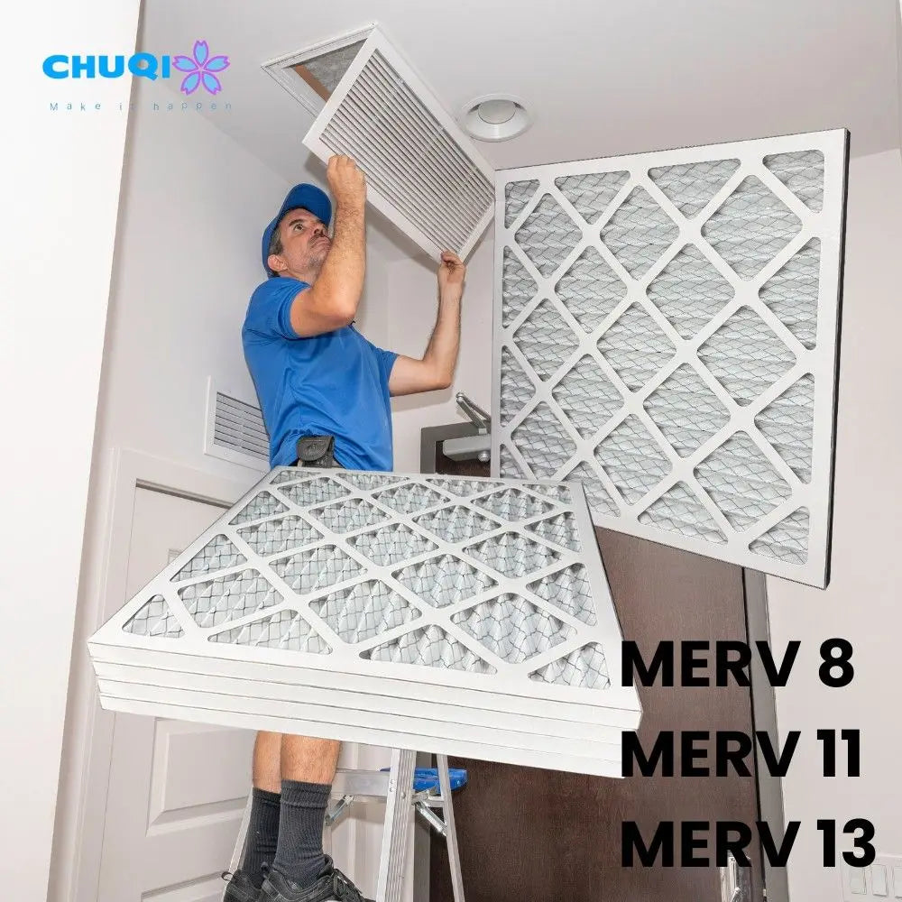 New Cardboard Paper Pleated Frame 20x20x1 MERV 8 Low Resistance HVAC AC Air Filter Replacement for Air Conditioner Furnace