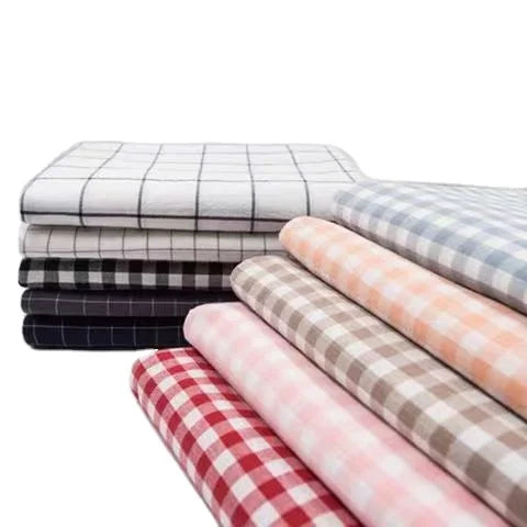 Manufacture Yarn Dyed Fabric Direct Sale for Shirt Fabric 100% Polyester Predyed Fabric Material