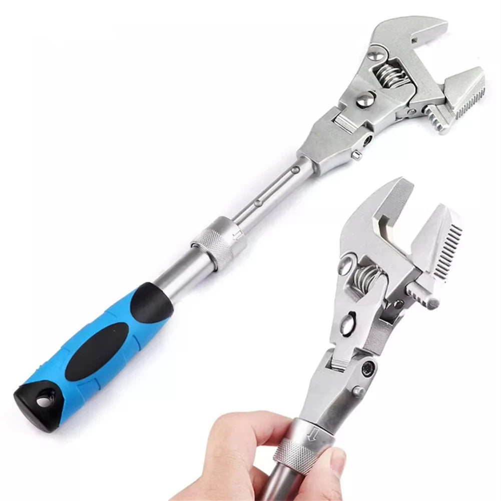 Professional 5 1/10 Inch Adjustable Multifunctional Retractable Heavy-Duty Foldable Ratchet Wrench Hand Tools