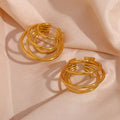 Dreamshow Fashion Jewelry Boho Exaggerated Multilayer Hollow Hoop Earring Jewelry Making Supplies
