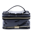 Large Capacity Portable Water Resistant Letter Pattern Makeup Bag Customized Logo Fashion Style Zipper Closure PU/PVC Material