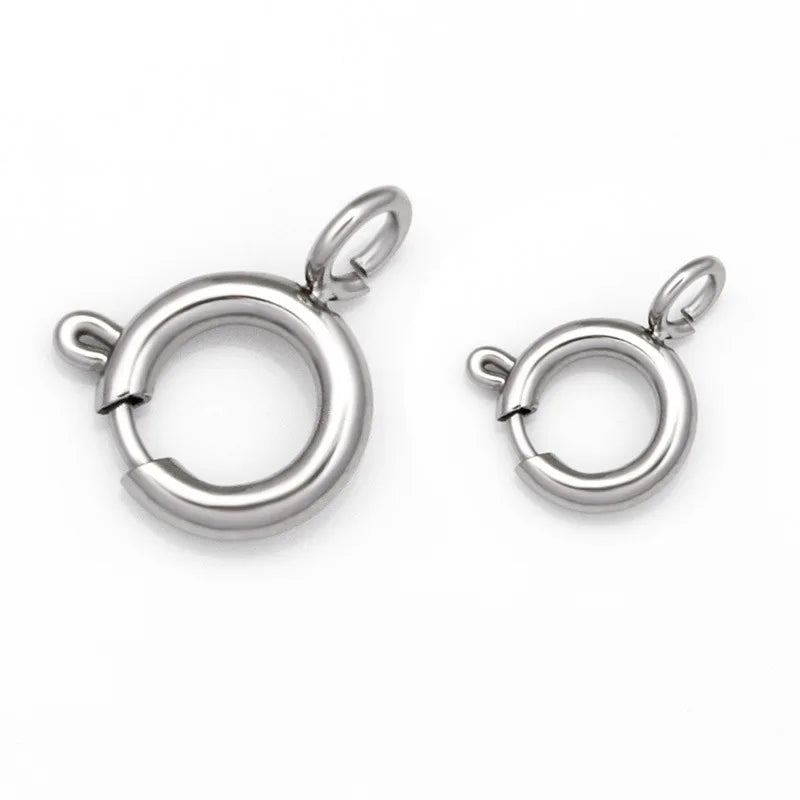 5-18mm Fashion Stainless Steel 18k Gold Plated Spring Clasp Jewelry Lobster Clasp for Necklace Making