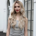 Japan Fiber 13*4 Lace Front Synthetic Wigs for Women Long Wavy Middle Part Lace Wigs Daily Cosplay High Temperture Hair