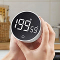 EMAF Student Gift Rechargeable Tablle Countdown Alarm Portable  Strong Magnetic Pomodoro Reminder Rotating Kitchen Digital Timer
