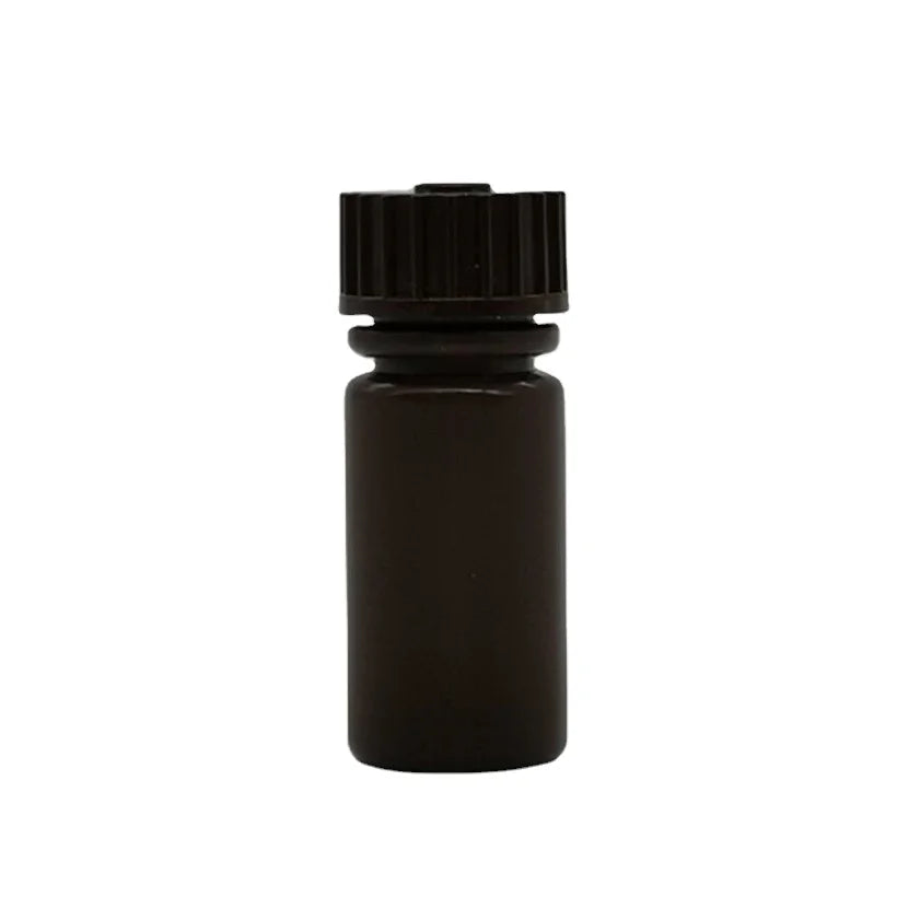 JSBIO High Quality Amber 4ML HDPE Cylinder Reagent Bottles for Biochemical Liquid Colored Leak Proof Caps Vials