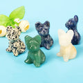 Wholesale Carved Mixed Gemstone Crystal Stone Dogs Puppies Statues 1.5 Inches Pocket Stone