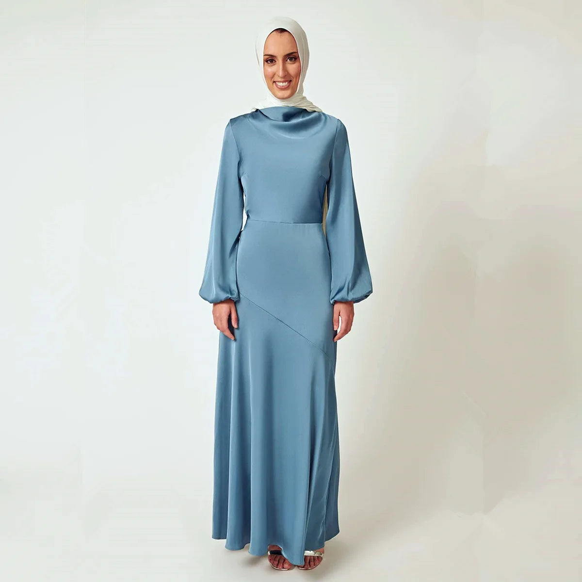 Wholesale Abaya Women Muslim Dress Clothing Turkish Solid Color Plus Size Tie Robe Dress Dubai  Abaya