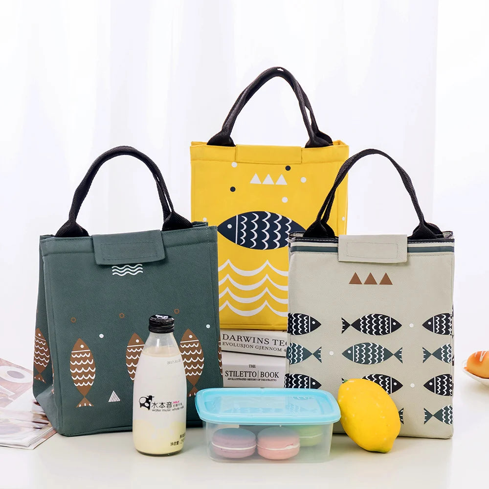 Gelory Cartoon Oxford Cloth Insulation Cooler Bag Student Lunch Box Lunch Box Bag Outdoor Function Fresh Keeping Insulation Bag