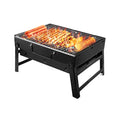 Portable Mini Outdoor Camping Coal-Fueled BBQ Grill Carbon Steel Foldable Tool Kit for Picnics and Beach Outdoor Cooking